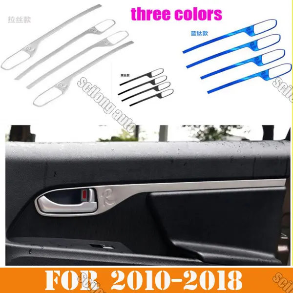 

SIKALI SKL car styling accessories Inner Door handle Bowl Trim Door Bowl cover Decorative Sticker Fit for 2011~2018 kia Sportage