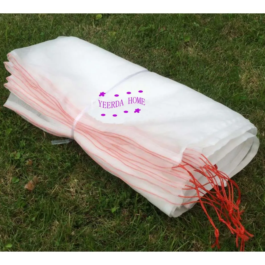 

10Pcs/lot 3 Size White Breathable Garden Plant Fruit vegetable Protect Drawstring Mesh Net Nylon Bag Anti insects pests birds