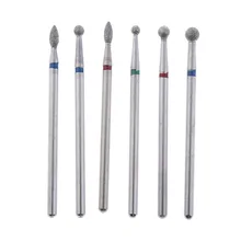 6 шт. декор для ногтей сверла набор кистей для маникюрной шлифовки головы 3/32 дюйма