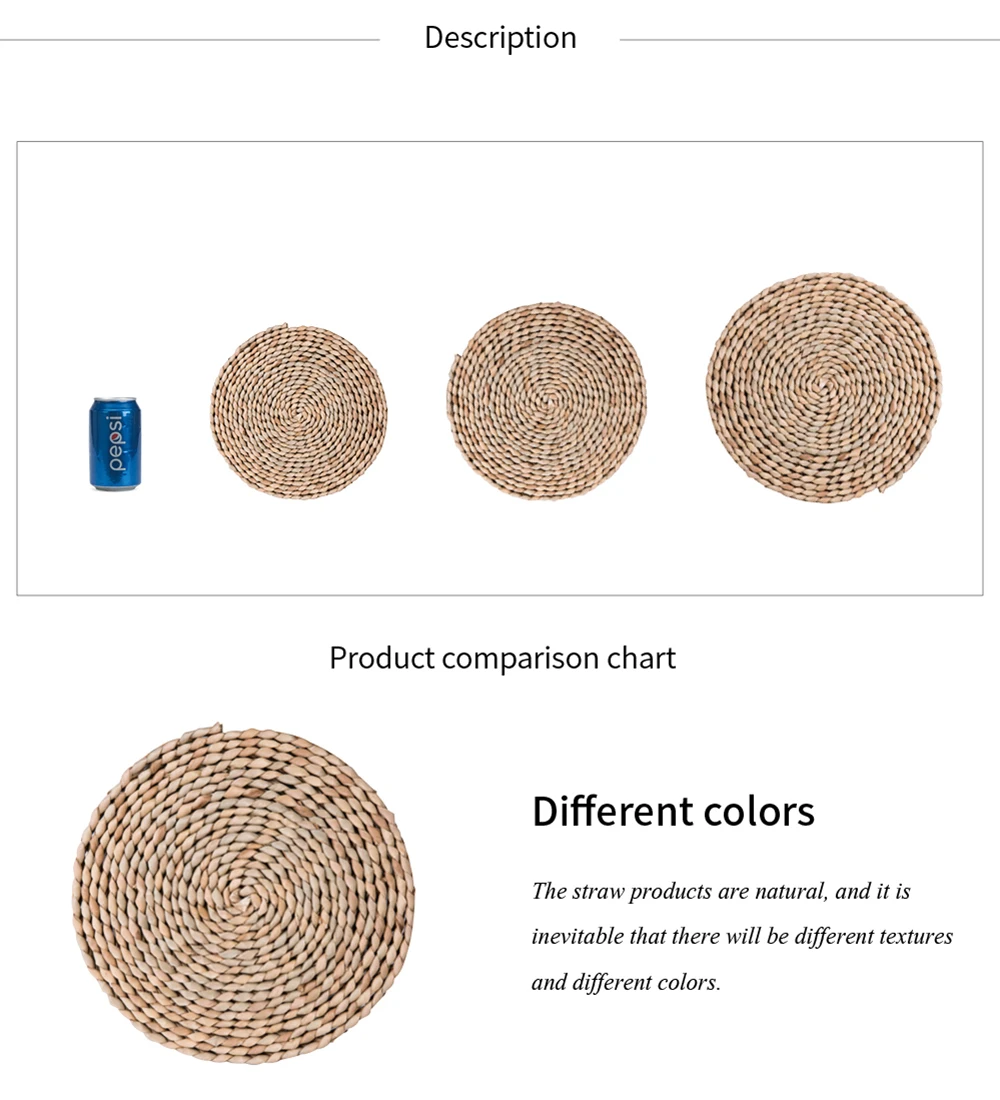 Початок кукурузы Плетеный обеденный стол коврики натуральный ручной работы тканая настольная подставка изолирующая R