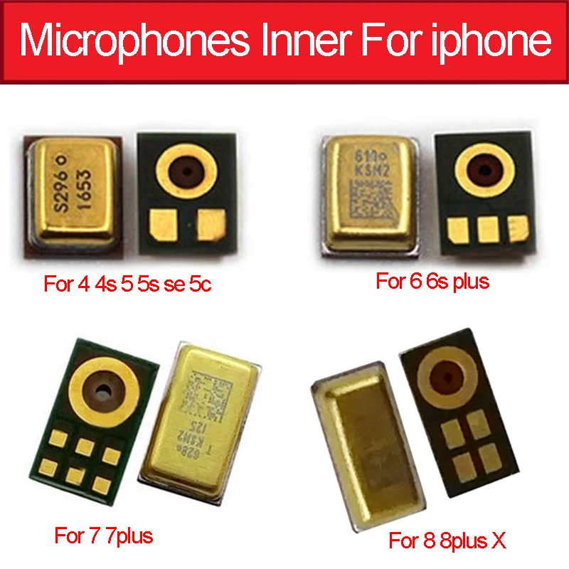 Geniune Spreken Microfoon Innerlijke Voor Iphone 4 4S 5 6 6S 7 Plus Mic Innerlijke voor Iphone X Xs Max Xr Microfoon Chip Vervanging|cell phone parts|iphone 4s microphonecell parts - AliExpress