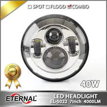 2 шт. 40 Вт светодиодные фары 7 inch offroad фар туман сигнала фары 07-15 Рубикон Wrangler JK с halo с световой сигнал