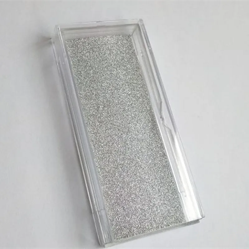 

Custome Packaging Box UPS Free Shipping 200pcs False Eyelash Container Glitter eyelashes square box 3D Mink Lashes Factory Price