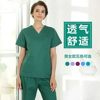 

Medical work wear Hospital Doctor Nurse Woman&Man Short sleeve Medical Clothing uniformes hospital nurse uniform designs-ALX