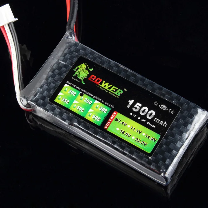 

1 pcs Lion Power Lipo battery 2S 7.4V 1500MAH 25C Max 35C fast charging RC Lipo battery for rc boat helicopter