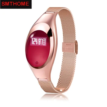 

Z18 Smart Wristbands Women fashion Bluetooth Band Heart Rate Sleep Monitor Pedometer Fitness Tracker for Android IOS Anti Lost