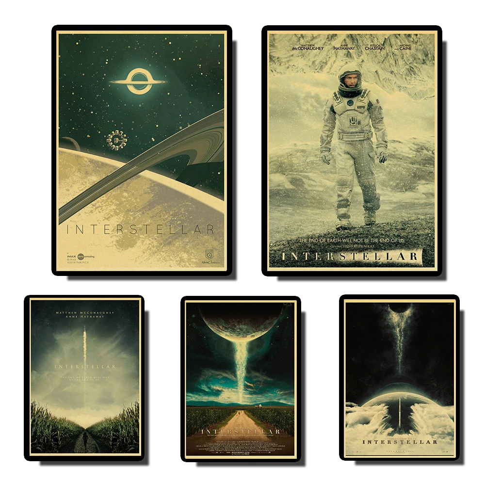 

Movie InterstellarVintage poster Movie Retro High Quality wall decor tableau mural For Living Room Home Decoration coffee bar