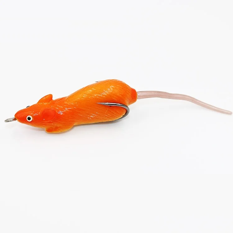 1Pcs 3D Eyes Soft Mouse Bait Bells Sound 6.5cm 12g fishing lure Frog Silicon Artificial Set Sea Swim Bait