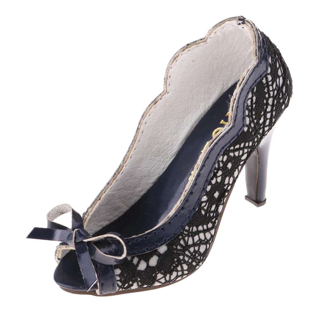 Fashion Peep-toe High Heel Sandle Shoes for 1/3 BJD Clothes Accs Dark Blue
