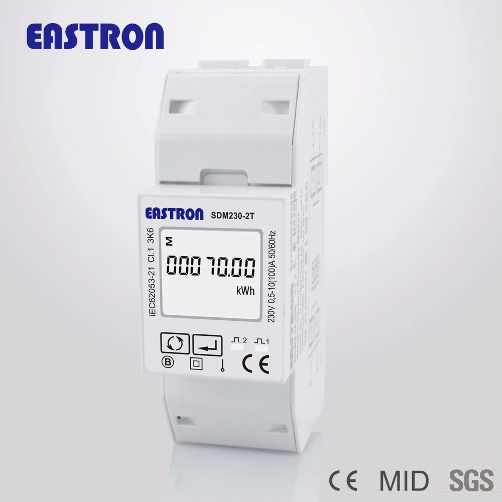 SDM230 2T Средний однофазный измеритель энергии 220/230 В выход импульса/Modbus RS485