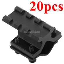 20 шт Регулируемая универсальная направляющая 20 мм Picatinny/ткацкий станок Гора железнодорожных адаптер для лазерным прицелом конвертер фонарика