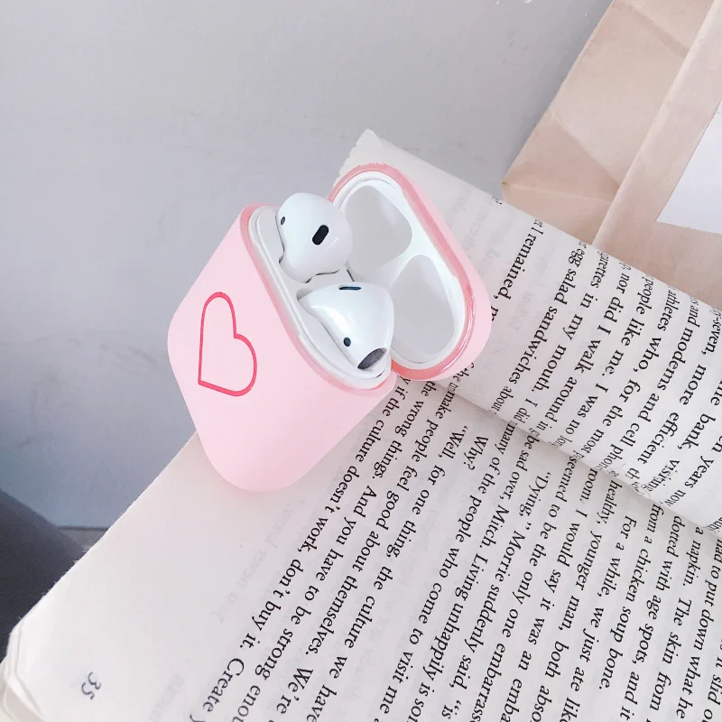 Матовый однотонный защитный чехол для AirPods PC зарядки Airpod Жесткий Чехол наушников