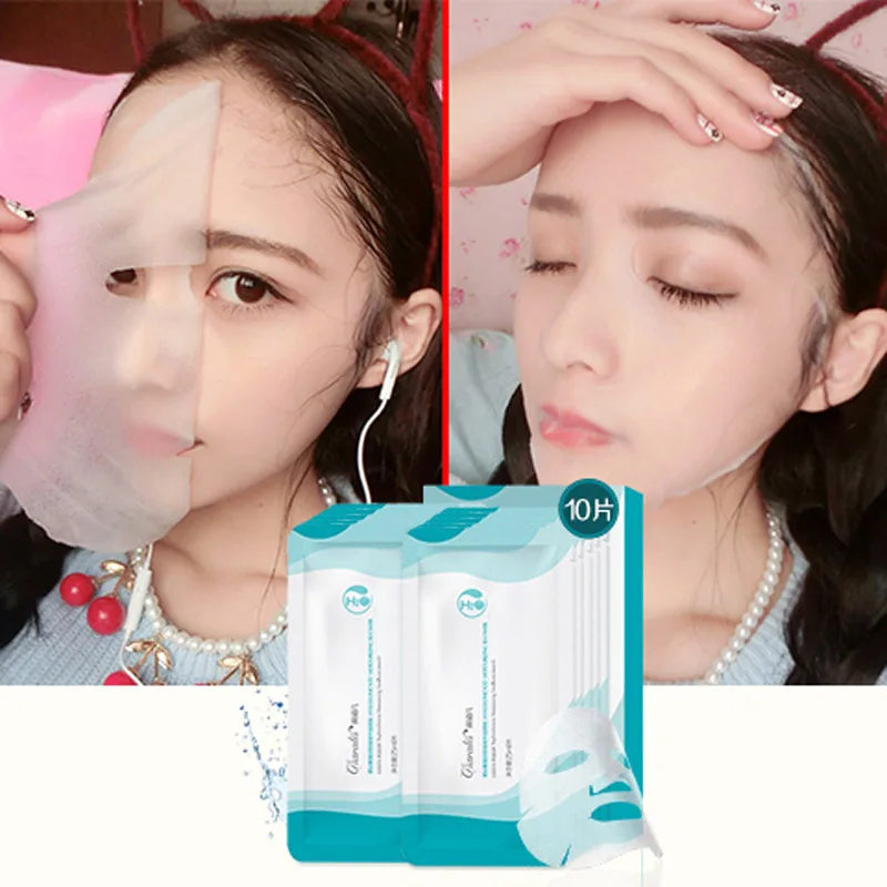 

Daralis 10pcs Hyaluronic Acid Face Masks Tender Moisturizing Oil Control Brighten Wrapped Deep Moisture Acne Treatmet Face Mask