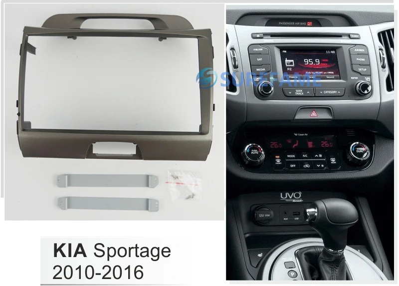 

9 inch Car Fascia Radio Panel for KIA Sportage 2010-2016 Dash Kit Install Facia Bezel Adapter Trim Plate 9inch Console Cover