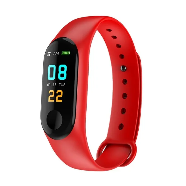 Смарт-часы F1 крови кислородом Давление Band спортивный браслет для фитнеса монитор сердечного ритма смс напоминание Смарт-часы Для мужчин Для женщин детей - Цвет: Red