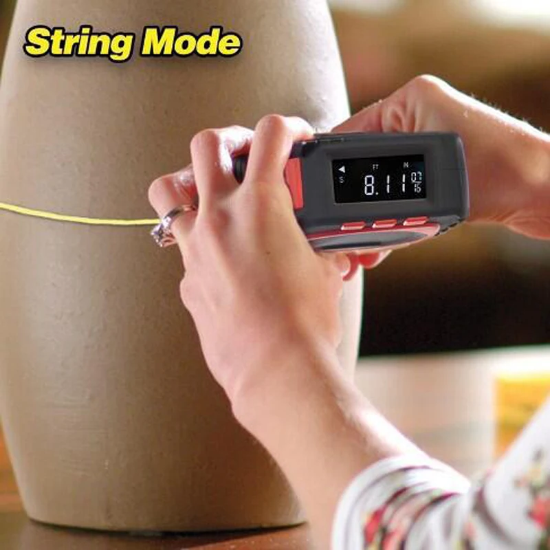 Measure King 3-in-1 Digital Tape Measure String Mode Sonic Mode and Roller Mode Universal Measuring Tool Furniture Accessories