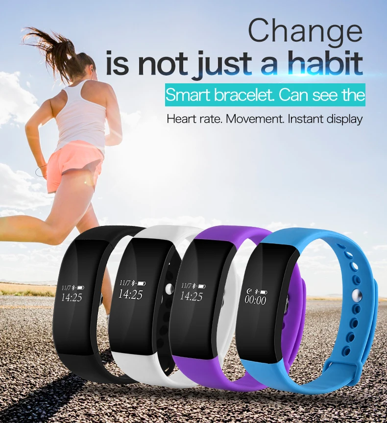 Bluetooth Smartwatch Смарт-часы монитор сердечного ритма браслет напульсник SmartBand трекер фитнес-активности для IOS Android