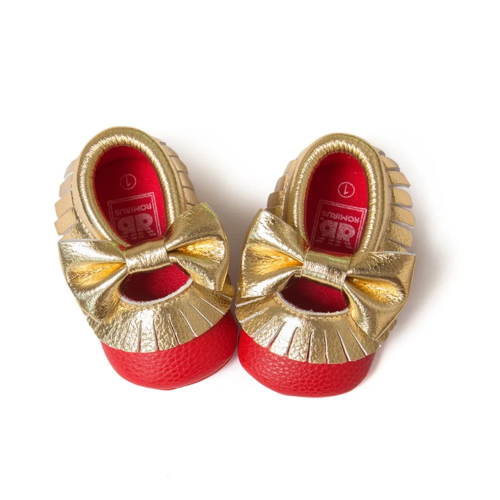 Новинка для маленьких девочек в стиле «Мэри Джейн» Детская обувь в цветочек из искусственной кожи, для детей мокасины с принтом маленьких золотых бантов для девочек первые ходунки детские мокасины