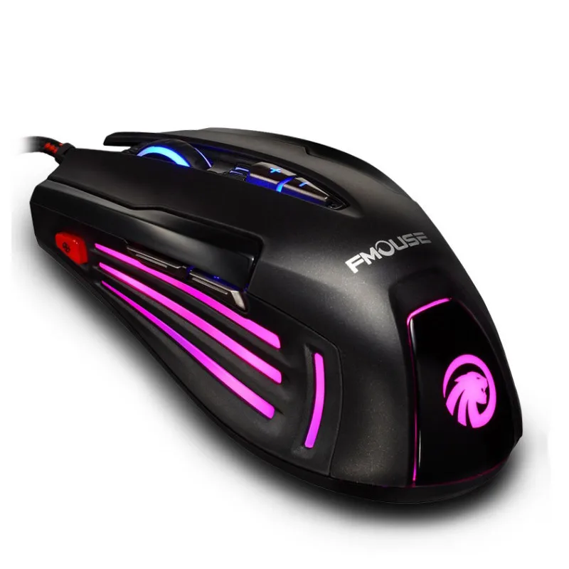 

Professional Wired USB Gaming Mouse mice LED Optical computer mouse 2500 DPI 9 Buttons with 4 Colorsfree shipping