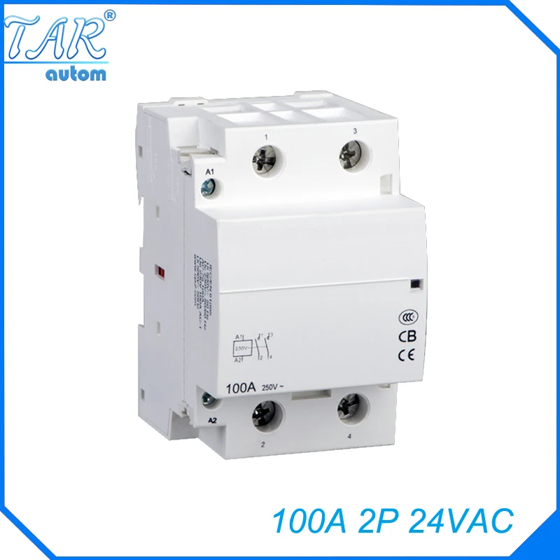 

2NO WCT-100A 2P modular charging pile with household AC contactor guide rail installation 24V 220V