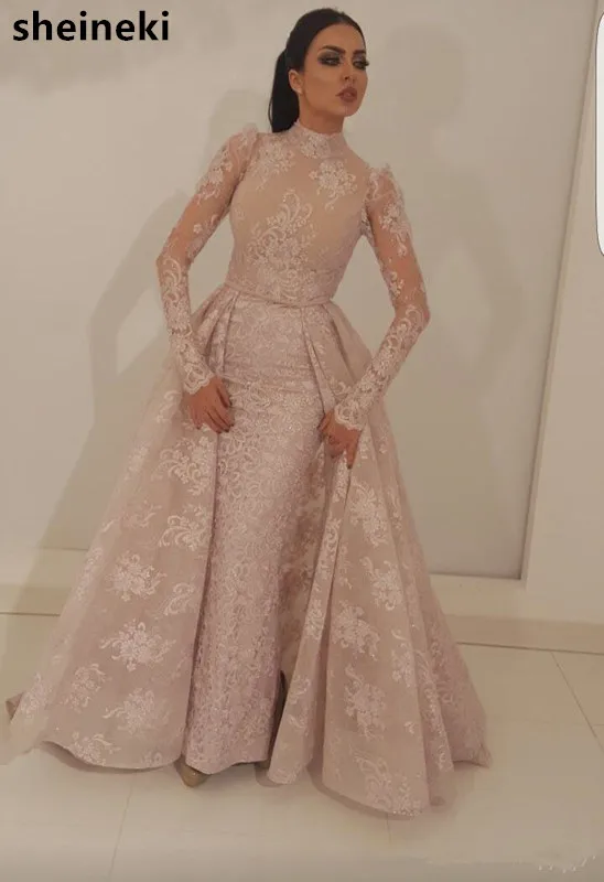2018-high-neck-mermaid-prom-dresses-with