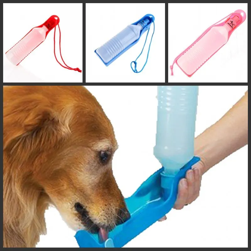 

500ml Potable Pet Water Bottle Dog Cat Water Bottle Feeding Drink Bottle Dispenser Pets Outdoor Travel Pet Drinking Water