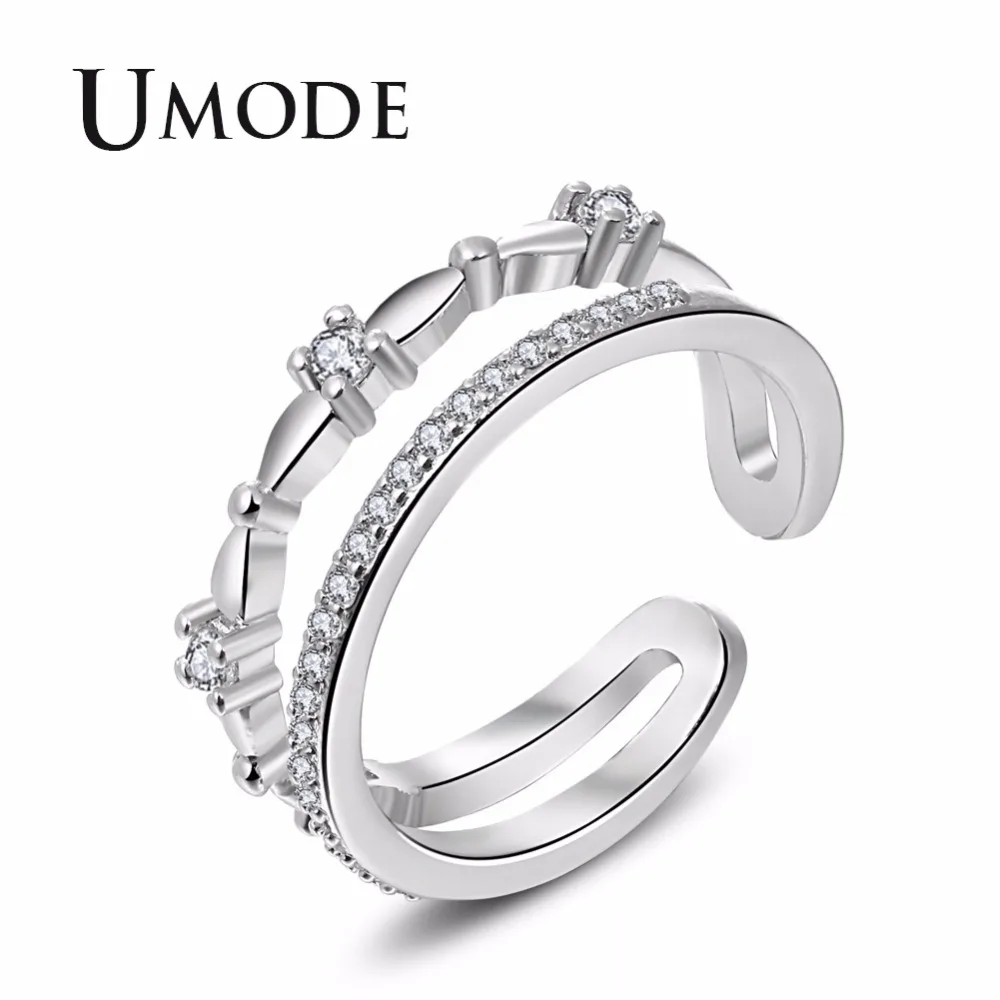 UMODE Adjustable Wedding Rings for Women Bridal Engagement