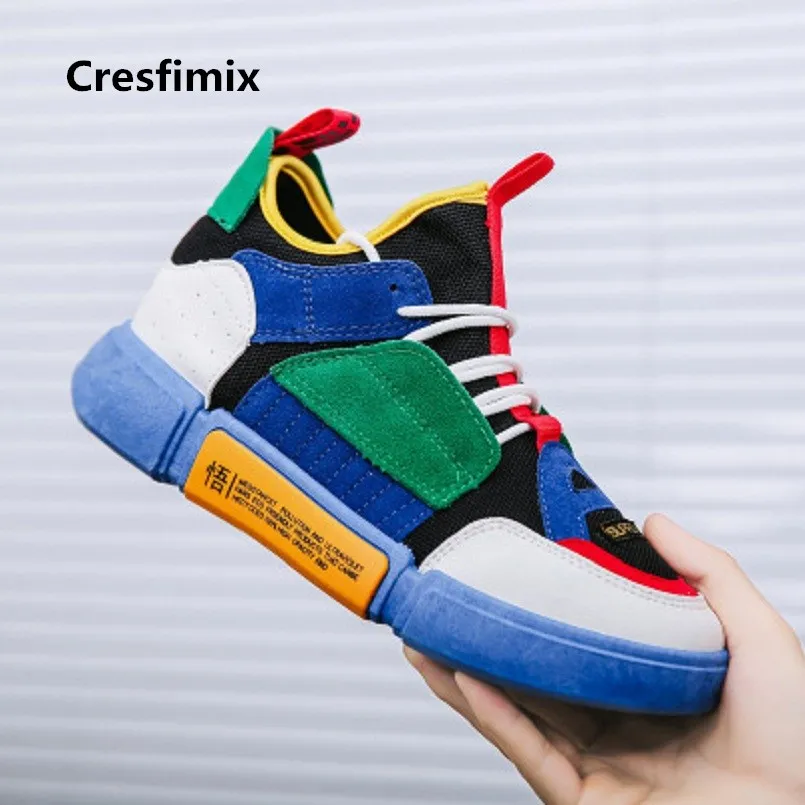 

Cresfimix Male Fashion High Quality Multicolor Comfortable Lace Up Trainers Men Casual High Shoes Man's Cool Sneakers C3409