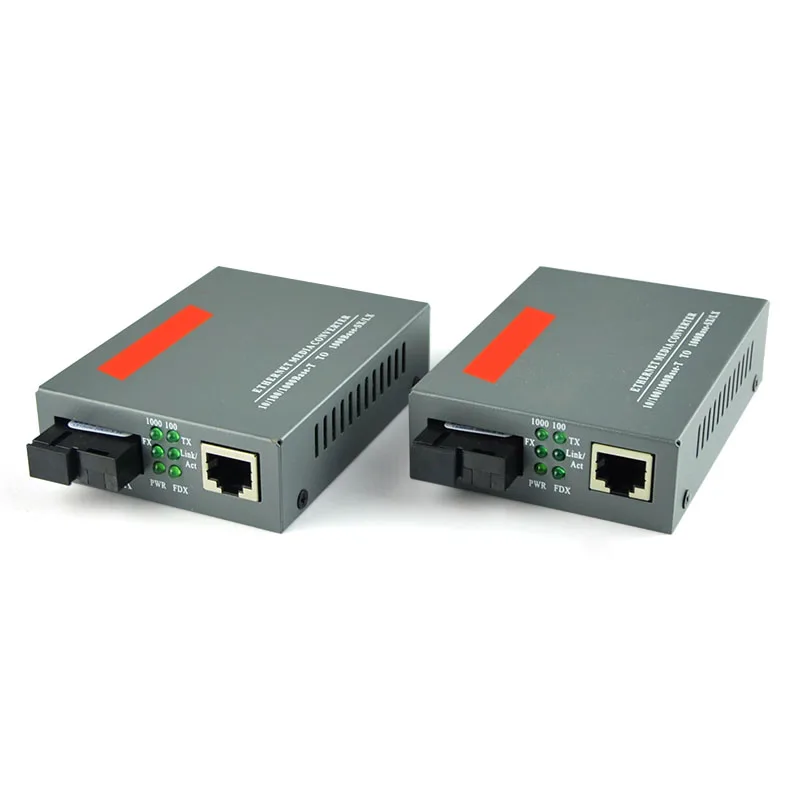 Gigabit Ethernet Media Converter, ГБ/сек. 1,25, одномодовое SC Fiber, 1000Base-FX до 10/100/1000Base-TX, до 20 км, 1 пара