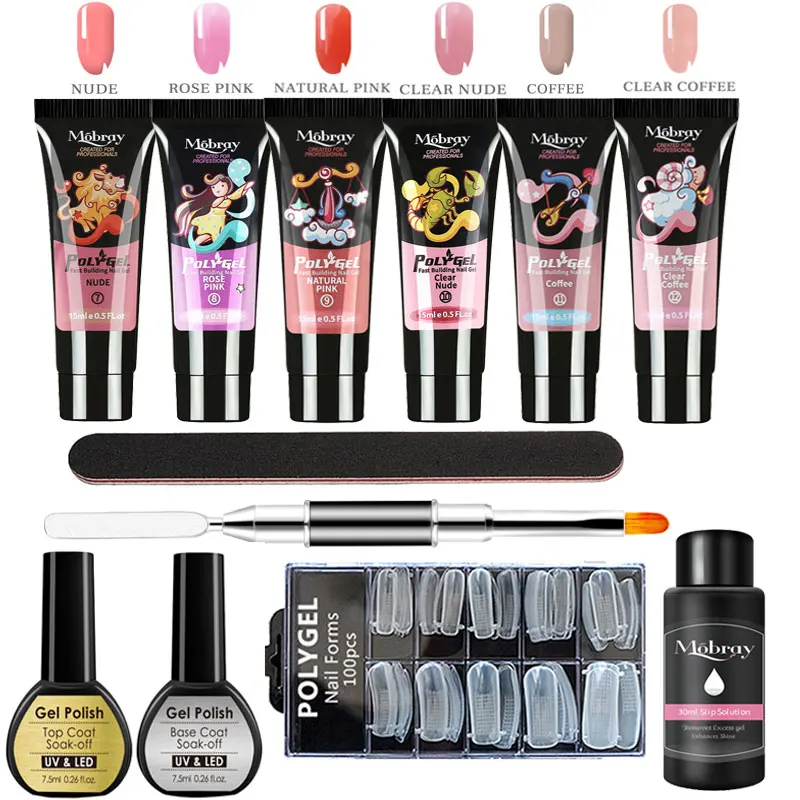 

12pcs/kit Gel Set LED Clear UV Gel Varnish Nail Polish Art Kit Quick Building For Nails Extensions Hard Jelly Gel Polygel