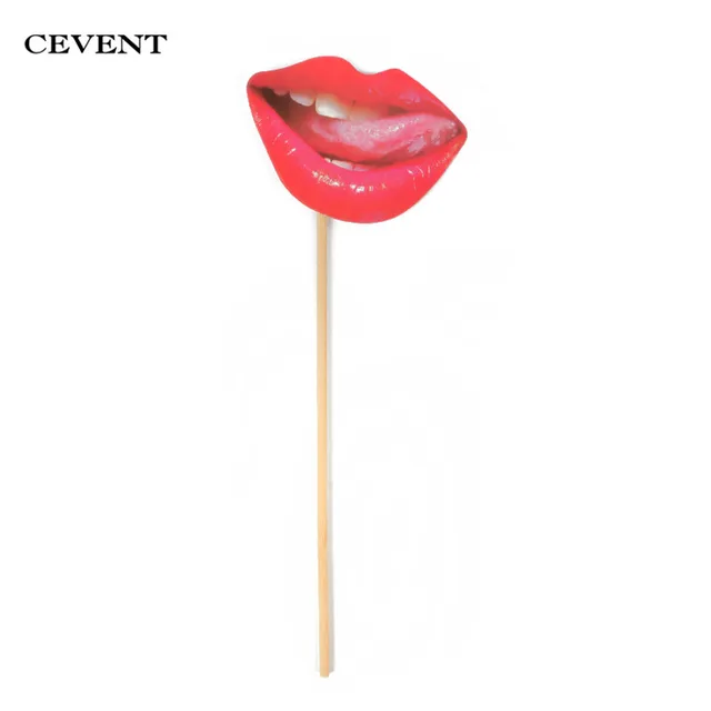 CEVENT 20pcs/set Sex Lips Photo Booth Props For Bachelorette Happy Birthday Party Decorations Adult Event & Party Supplies DIY