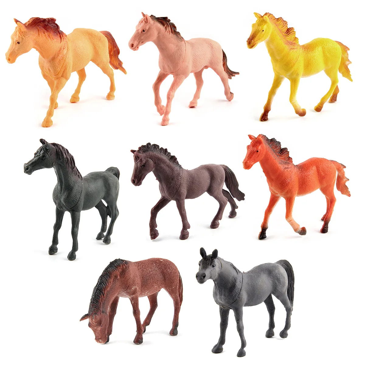 Wild animal model horse toys preschool cognitive static model of solid environmental protection decoration piaget s cognitive development model