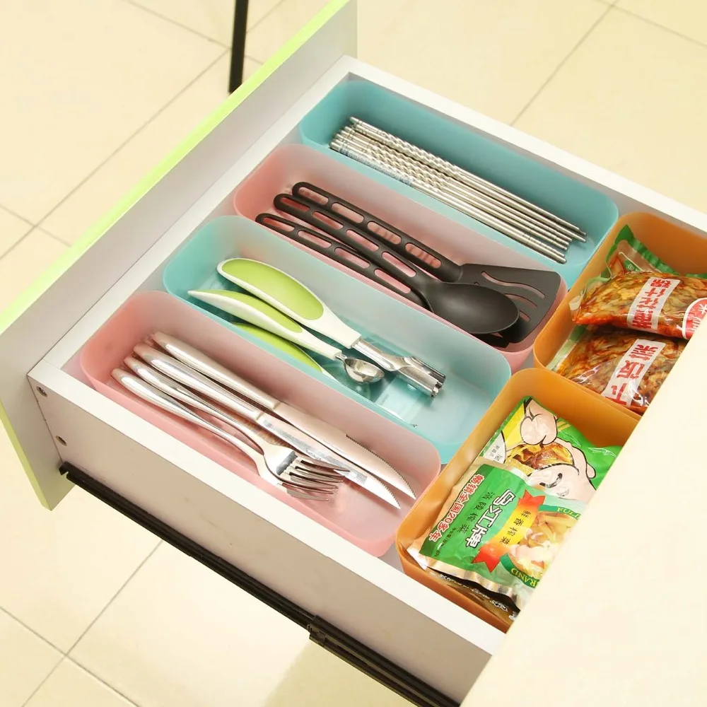 

OTHERHOUSE Tableware Storage Containers Stationery Storage Box Case Knives Forks Spoon Chopsticks Makeup Organizer Desktop