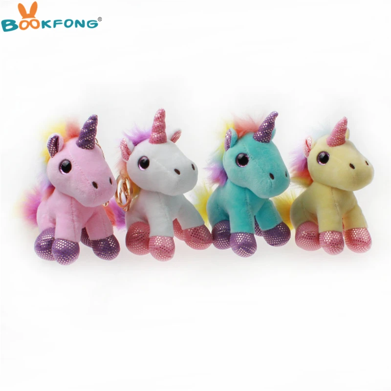 

12cm Kawaii Horse Toy Cute Unicorn Plush Toy Keychain Pendant Stuffed Animal Plush Key Chain Toys For Children Birthday Gift