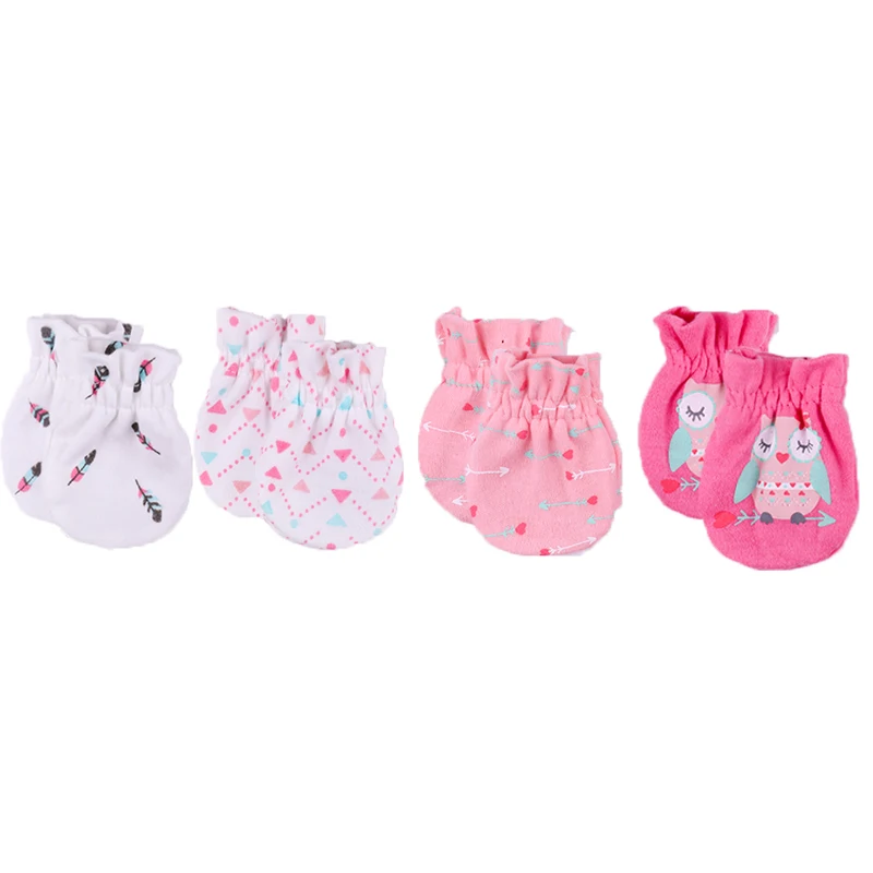 Newborn Baby boy and girl Scratch Mittens,0-6 months Winter Cotton Four Seasons kids gloves