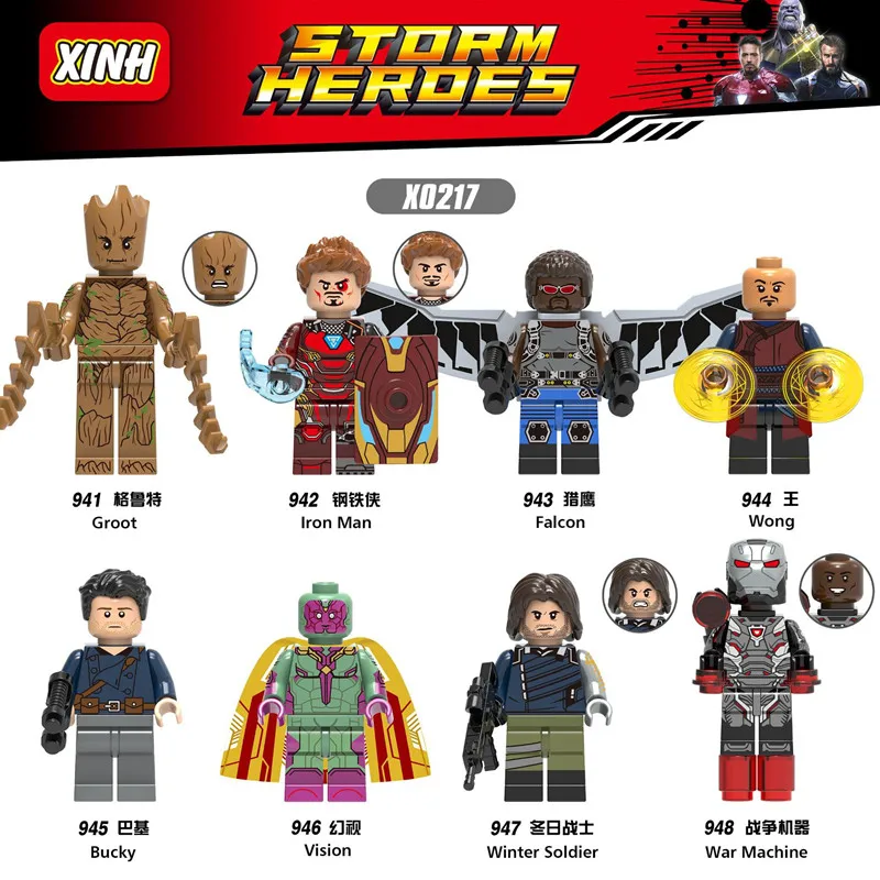 

Diy Mini Little Tree man Iron Man War Machine Vision Building Blocks Bricks Compatible With Legoingly Figures Toys For children