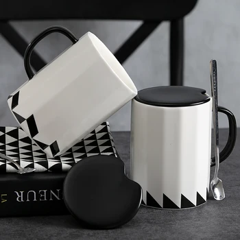 

Ins Nordic cup Classical lattice Pattern Ceramic Mugs Creative Christmas Moring Breakfast Mug for Milk Coffee Tea Porcel