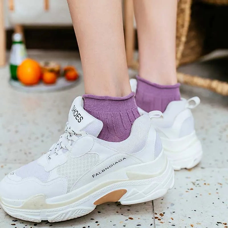 Новинка; однотонные кружевные короткие носки с закрытым носком для отдыха; дышащие удобные женские нескользящие Короткие хлопковые носки; Chaussettes