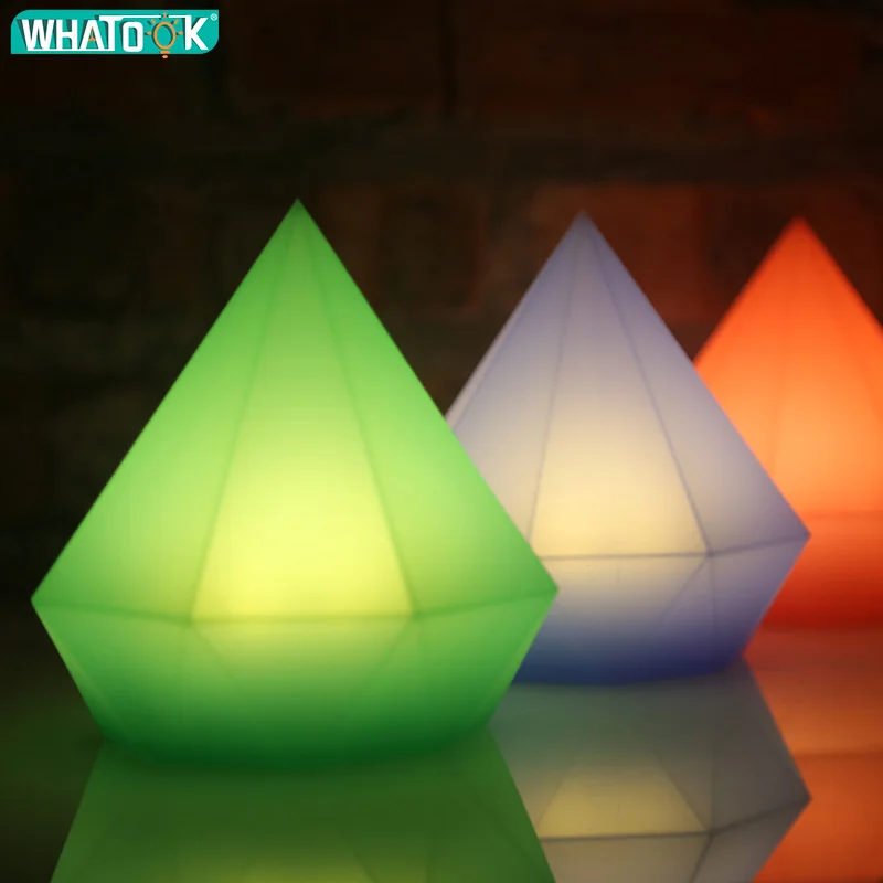 

3D Diamond LED Night Lights Touch Sensor Table Desk Lamp Soft Silicone Tap Cartoon Nightlight Lighting birthday Christmas Gift
