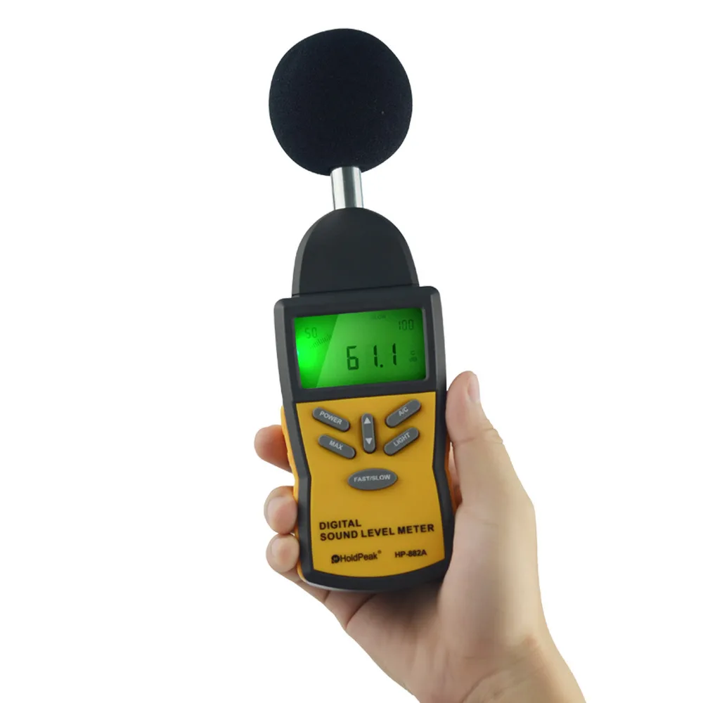 Digital Sound Level Meter HoldPeak HP 882A LCD Noise Measuring ...