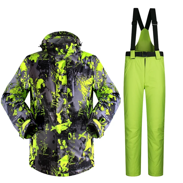 Cheap New Man Ski Suit Snowboard Ski Jacket+Pants Outdoor Wear Skiing Camping Hiking Suit Set Super Warm Clothing 2016 Suit