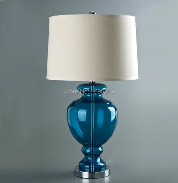 blue bedside lamps