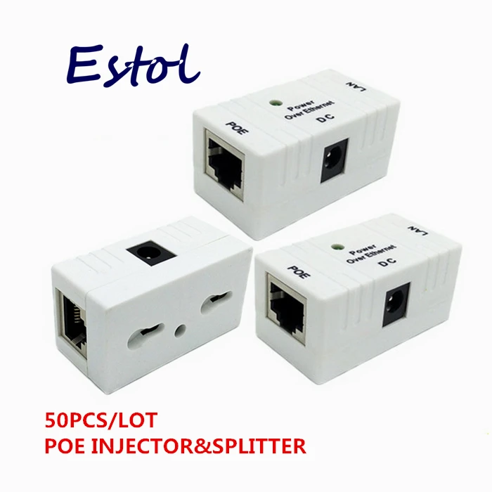 Разветвитель POE для систем видеонаблюдения 50 шт./лот разъем RJ45 IP камера адаптер