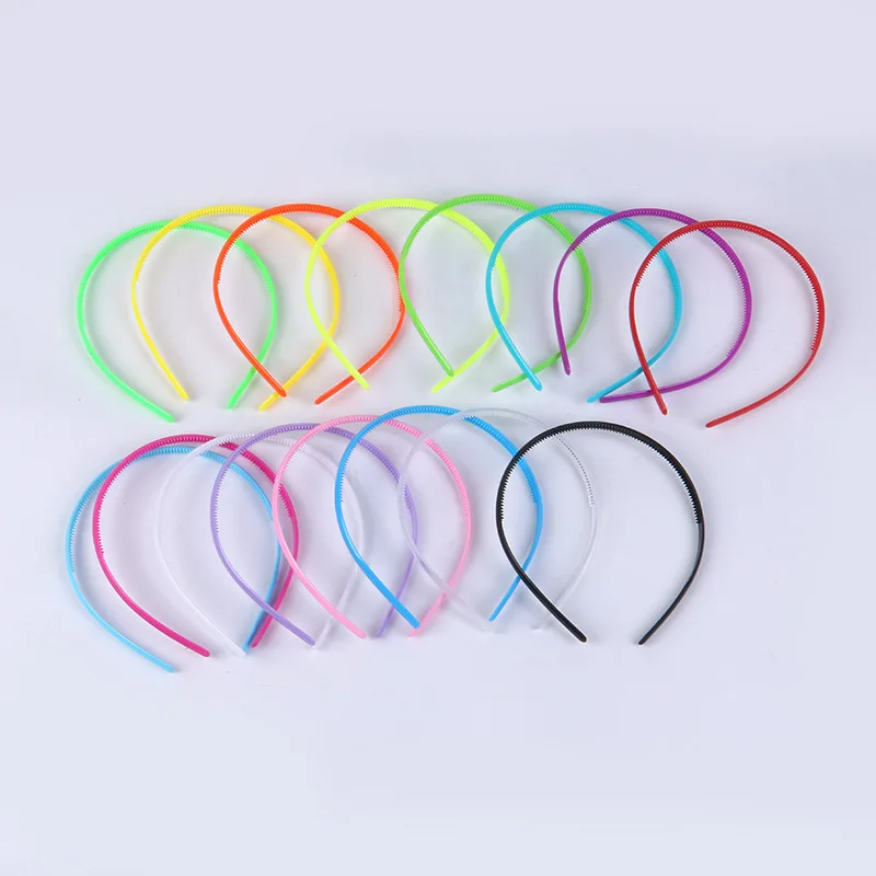 

8pcs Korean Version Of The Popular Cute Children Diy Plastic WithTeeth Candy Color Head Hoop Headdress Headband Hair Ornament