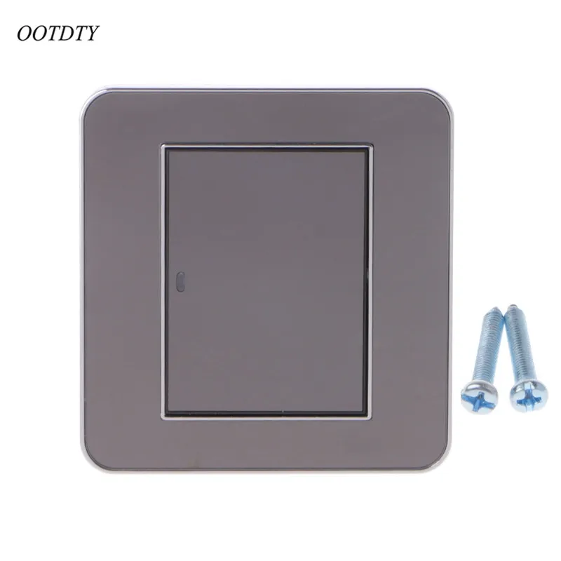 

OOTDTY 1 Gang 1 Way Wall Socket Light Switch Acrylic Panel Push Button With LED Indicator