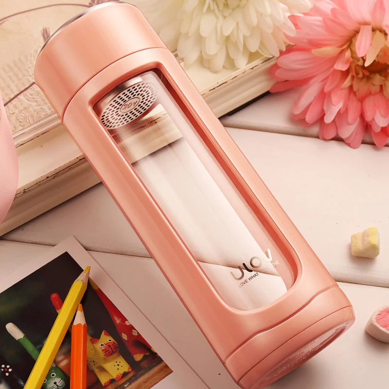 

GUIBOBO Glass Water Bottle Tea Cup Classic Style For Home Office 320ml NO0197191328