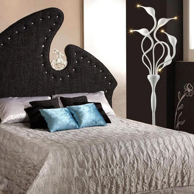 Meta Swan Floor Lamp in Metal by Italy Fabio Fornasier 6 G4 LED Bulbs Light Home Standing Lighting Fixture