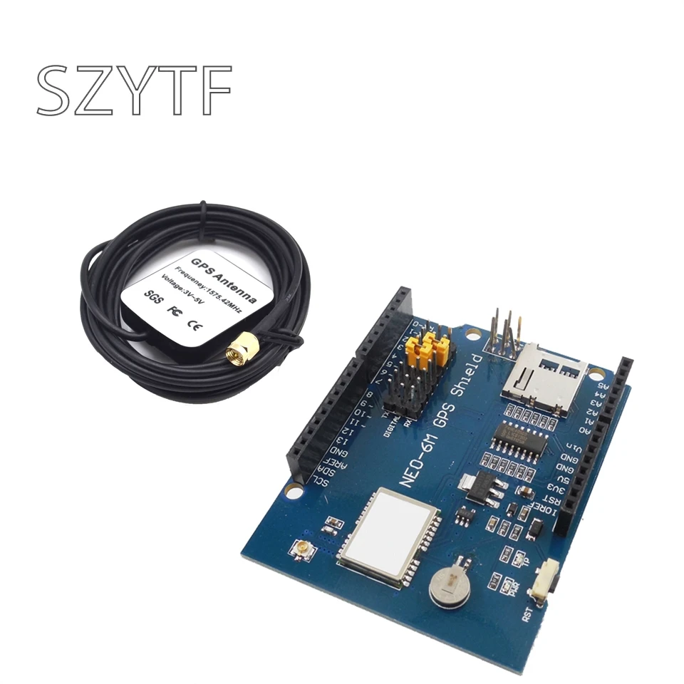 

GPS expansion board GPS module with SD card slot + antenna shield GPS record for Arduino development board