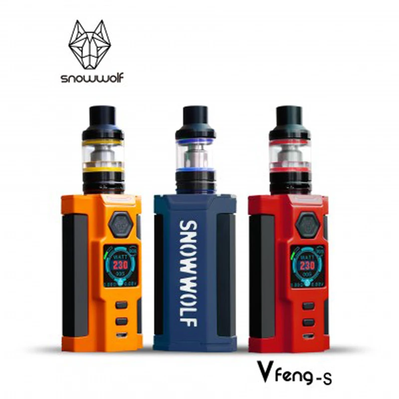 

Elektronik Sigara Original Snowwolf Vfeng-S Kit 230W Vfeng S box mod Vape with 2.8ML T3 Atomizer E Cigarettes Vaporizer Vape