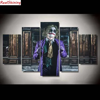 

5pcs diy Diamond Painting Cross Stitch Joker full square Diamond Mosaic beaded Embroidery Rhinestones H1440